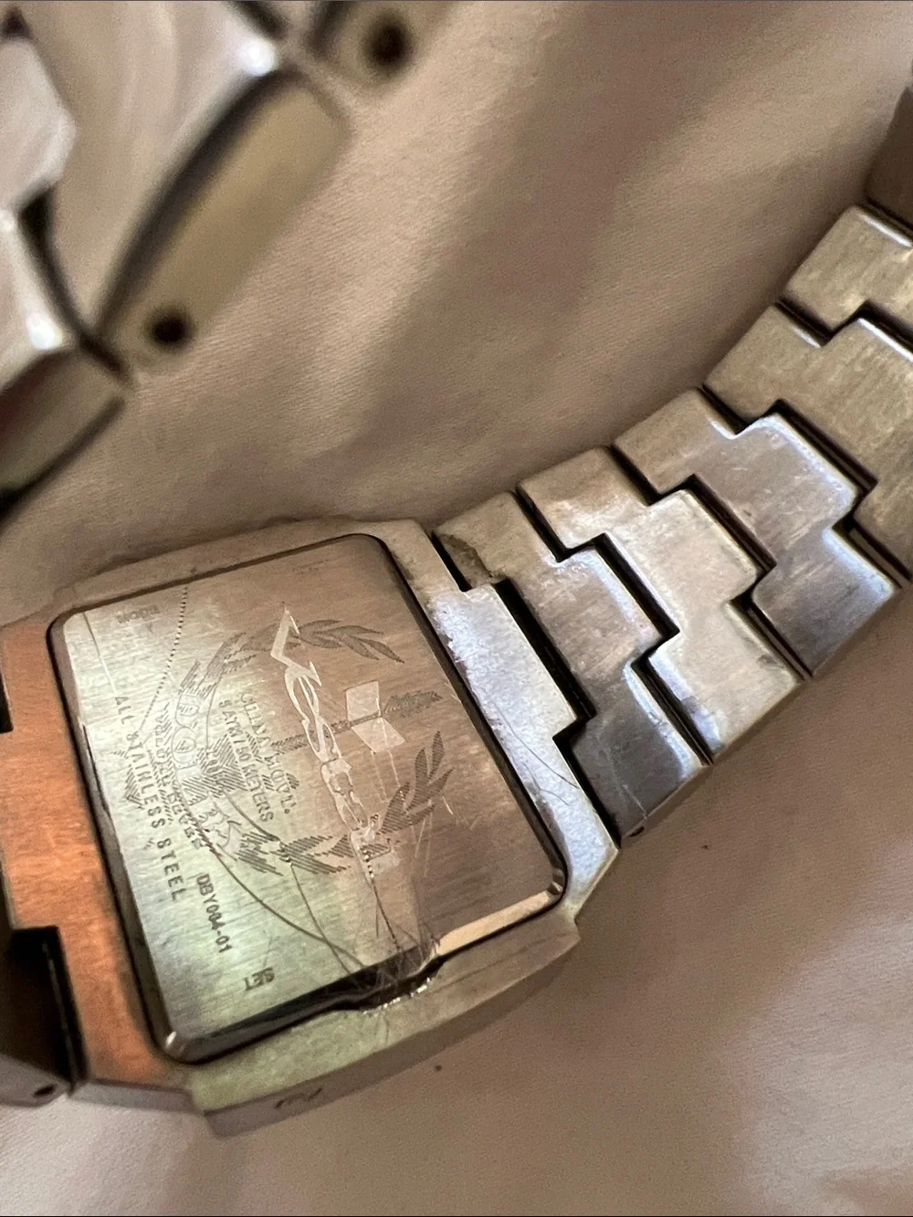 Vestal Silver Stainless Steel Digital Watch | Retro Y2K Style